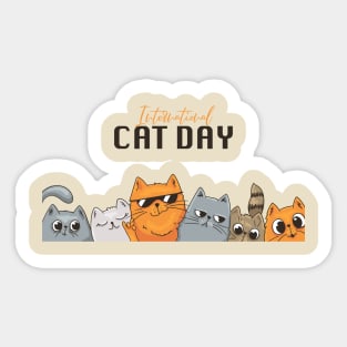 Cat International Day Sticker